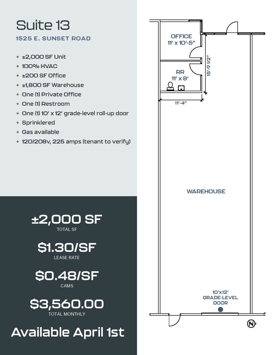 1525 Suite 13 floorplan