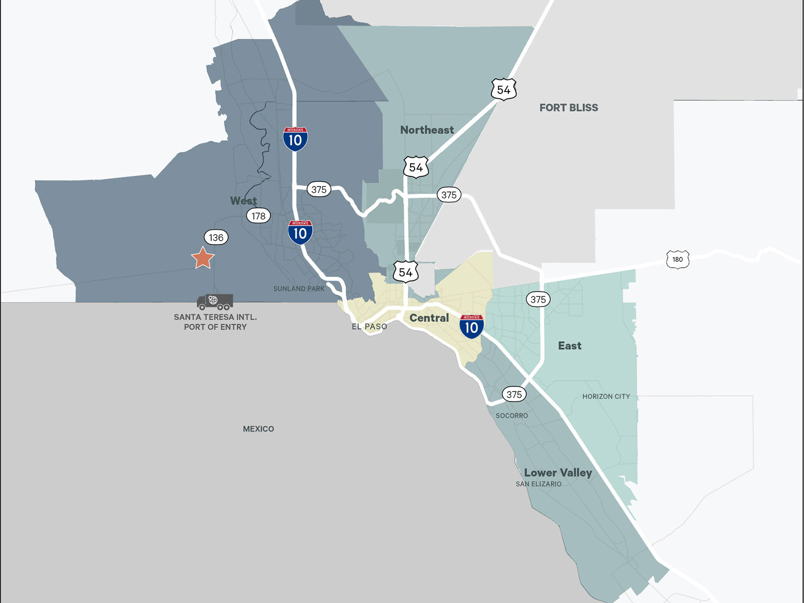 ElPaso SubMarket Map