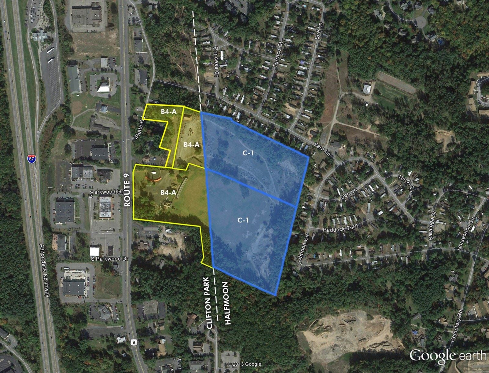 1759Route9_aerial with tax map blue